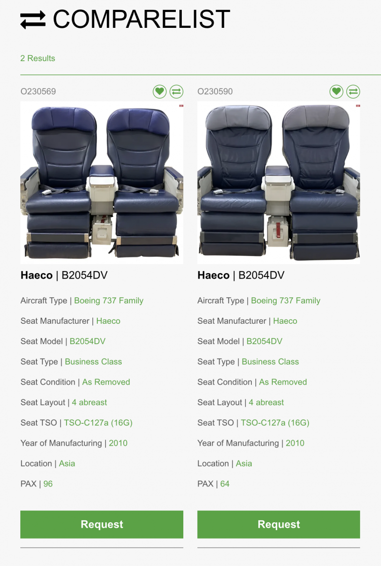 aircraft seat marketplace